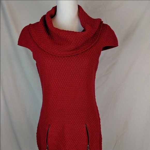 THEA Chelsea & Theodore sweater dress M red - Picture 3 of 4